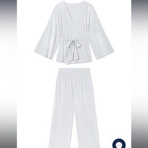 Chic White Women's Pajama Set